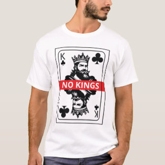 No Kings Club Shirt – Black and White Playing Card
