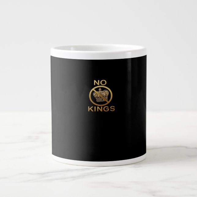 No Kings Creative Style Large Coffee Mug (Front)