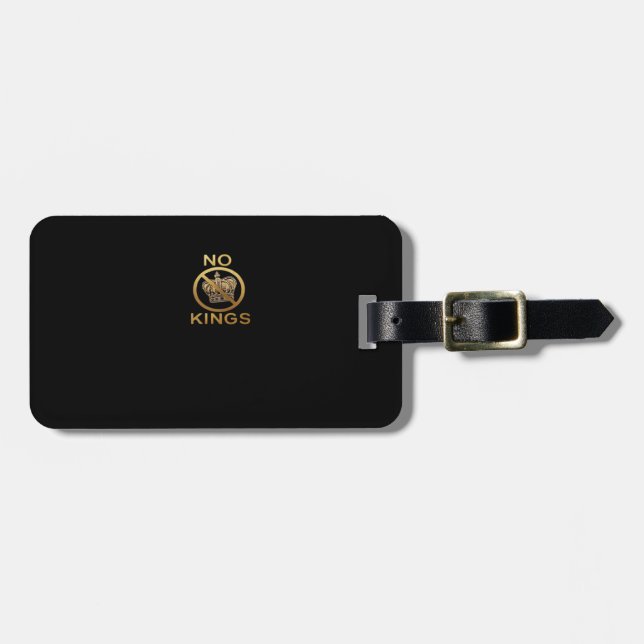 No Kings Creative Style Luggage Tag (Front Horizontal)