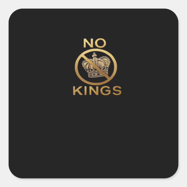 No Kings Creative Style Square Sticker (Front)