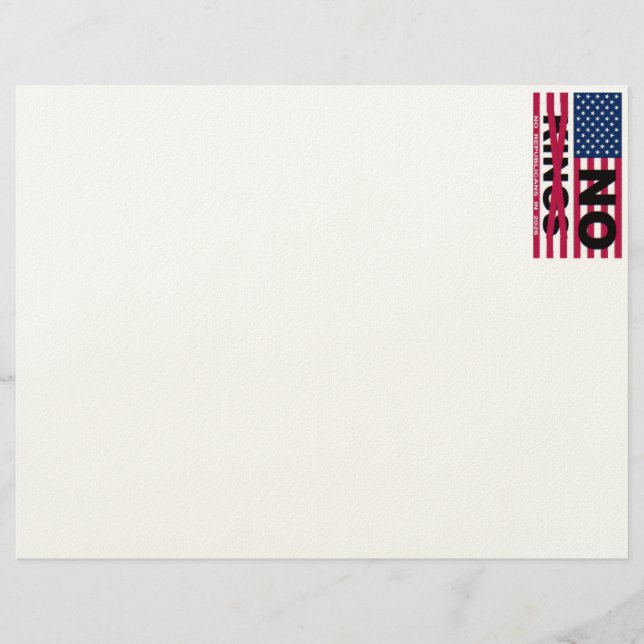 NO KINGS CUSTOM LETTERHEAD (Front)