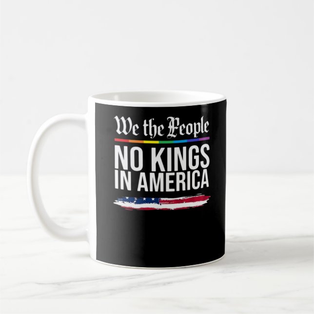 No Kings Day Classic Patriotic Style Coffee Mug (Left)