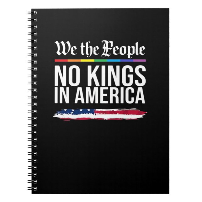 No Kings Day Classic Patriotic Style Notebook (Front)