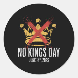 No Kings Day Classic Round Sticker