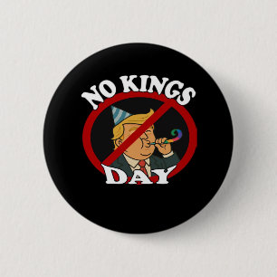 No Kings Day Vintage Classic Graphic 6 Cm Round Badge