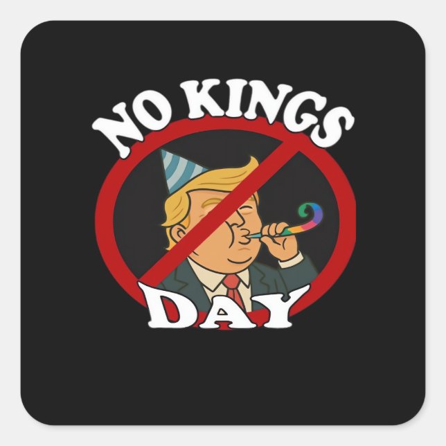 No Kings Day Vintage Classic Graphic Square Sticker (Front)