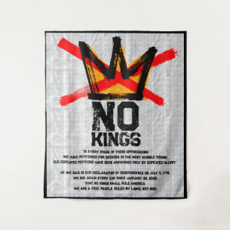 NO KINGS Declaration of Independence AGAIN Tapestry