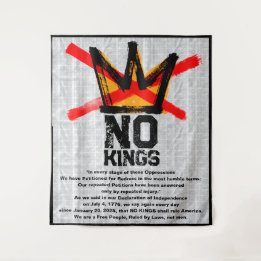 NO KINGS Declaration of Independence AGAIN Tapestry