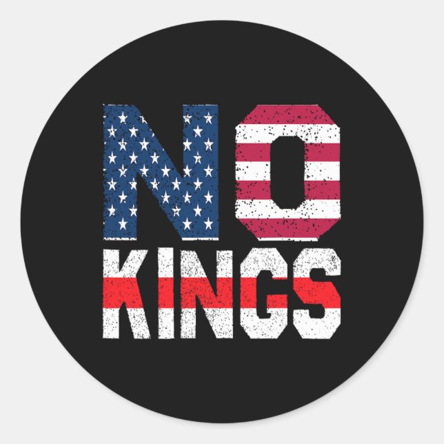 No Kings Flag Proud To Have No Kings  Classic Round Sticker (Front)