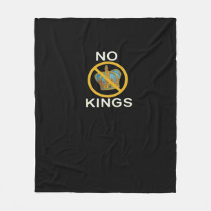 No Kings  Funny Design Fleece Blanket