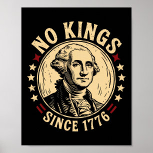 No Kings In America 1776 Save Democracy United Sta Poster