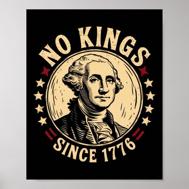 No Kings In America 1776 Save Democracy United Sta Poster (Front)