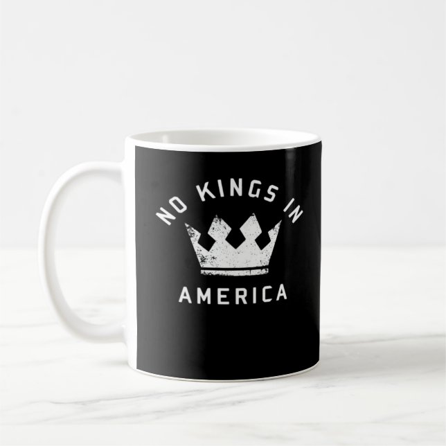 No Kings In America Anti Antifascism No Kings In U Coffee Mug (Left)