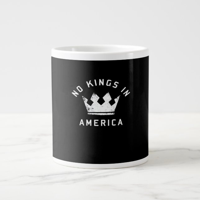 No Kings In America Anti Antifascism No Kings In U Large Coffee Mug (Front)