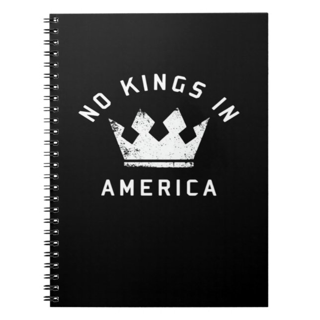 No Kings In America Anti Antifascism No Kings In U Notebook (Front)