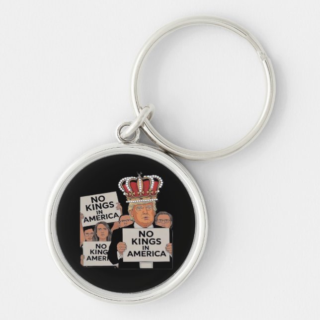 No Kings In America Anti Classic Bold Style Key Ring (Front)
