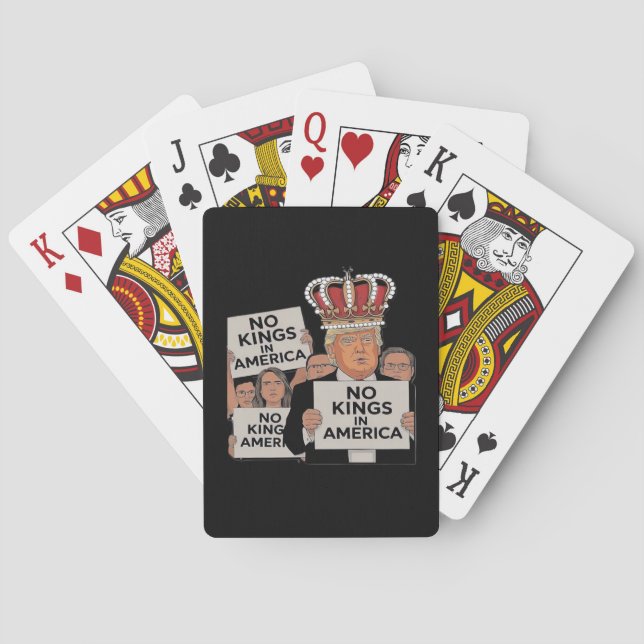 No Kings In America Anti Classic Bold Style Playing Cards (Back)