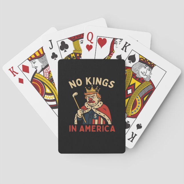 No Kings In America Anti-Donald No Kings Day Class Playing Cards (Back)