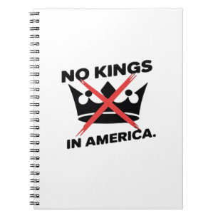 No Kings In America Anti Essential Retro Style Notebook