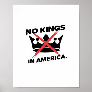 No Kings In America Anti Essential Retro Style Poster
