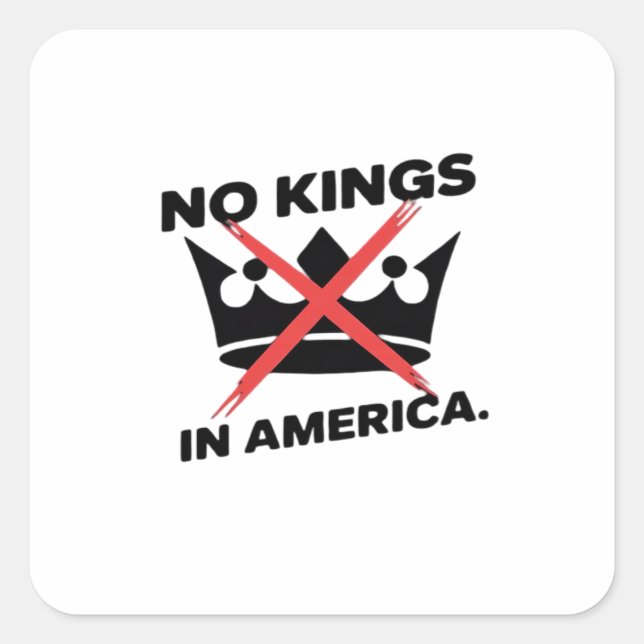 No Kings In America Anti Essential Retro Style Square Sticker (Front)
