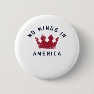 No Kings In America Anti Fascism USA Classic 6 Cm Round Badge
