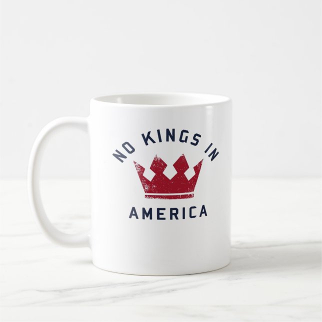 No Kings In America Anti Fascism USA Classic Coffee Mug (Left)