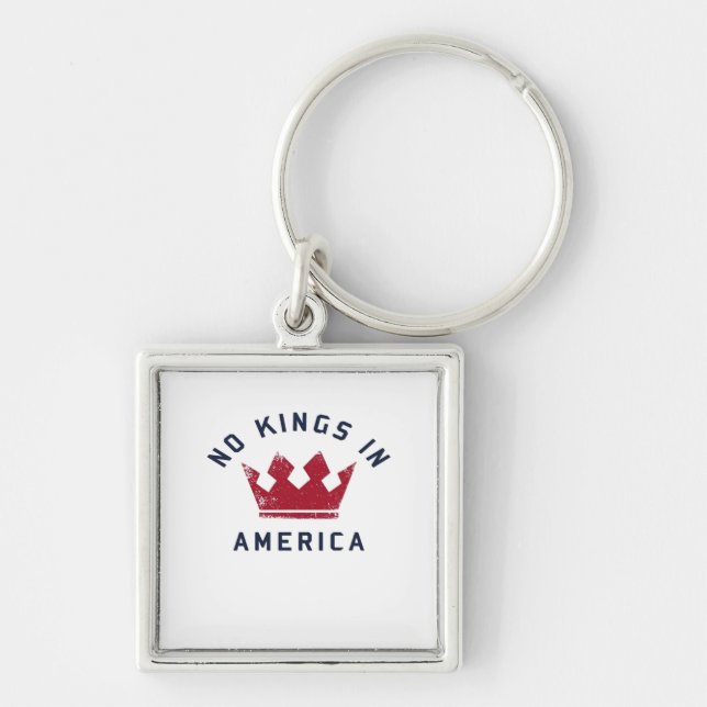 No Kings In America Anti Fascism USA Classic Key Ring (Front)