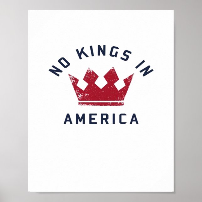 No Kings In America Anti Fascism USA Classic Poster (Front)