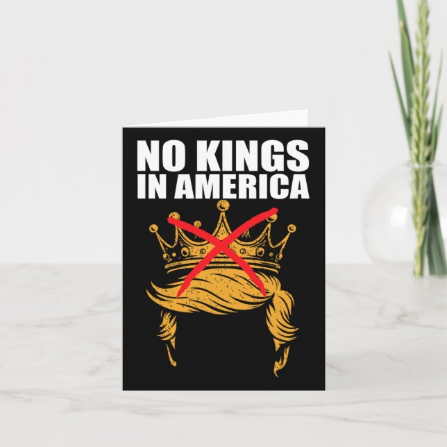 No Kings In America Anti Ice Patriotic Activist Pr Card (Front)