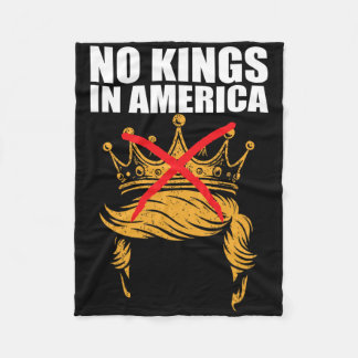 No Kings In America Anti Ice Patriotic Activist Pr Fleece Blanket