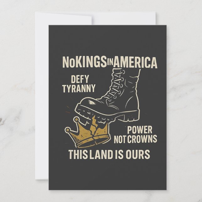 No Kings in America Anti-Trump 4th of July  Invitation (Front)