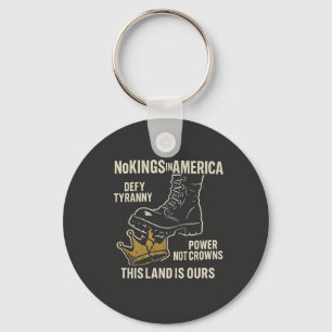 No Kings in America Anti-Trump 4th of July Key Ring