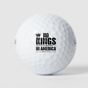 No Kings in America Anti Trump American Patriotic Golf Balls