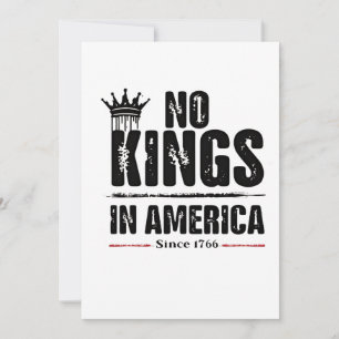 No Kings in America Anti Trump American Patriotic Invitation