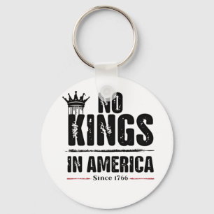 No Kings in America Anti Trump American Patriotic Key Ring