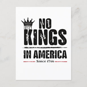 No Kings in America Anti Trump American Patriotic Postcard