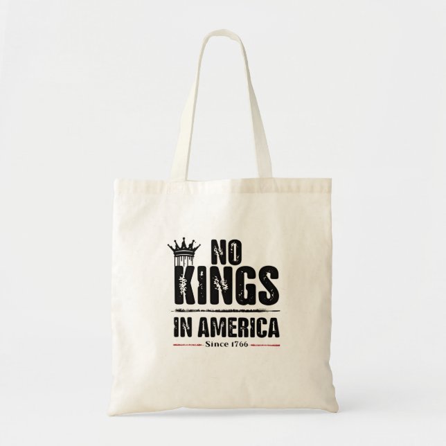 No Kings in America Anti Trump American Patriotic  Tote Bag (Front)
