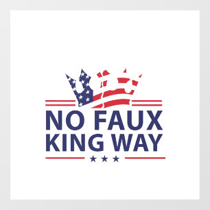 No Kings In America Anti Trump Anti Fascism Window Cling