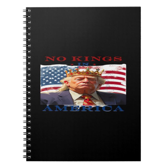 No Kings In America Anti-Trump Creative Design Notebook (Front)