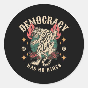 No Kings In America Anti Trump Feminist Lgbt Women Classic Round Sticker