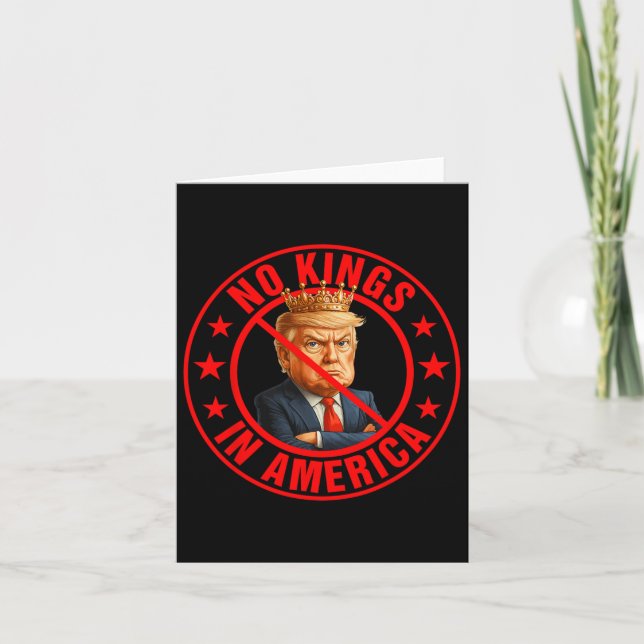 No Kings In America Anti-trump Protest  Card (Front)