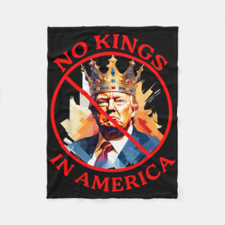 No Kings In America Anti Trump Protest Fleece Blanket