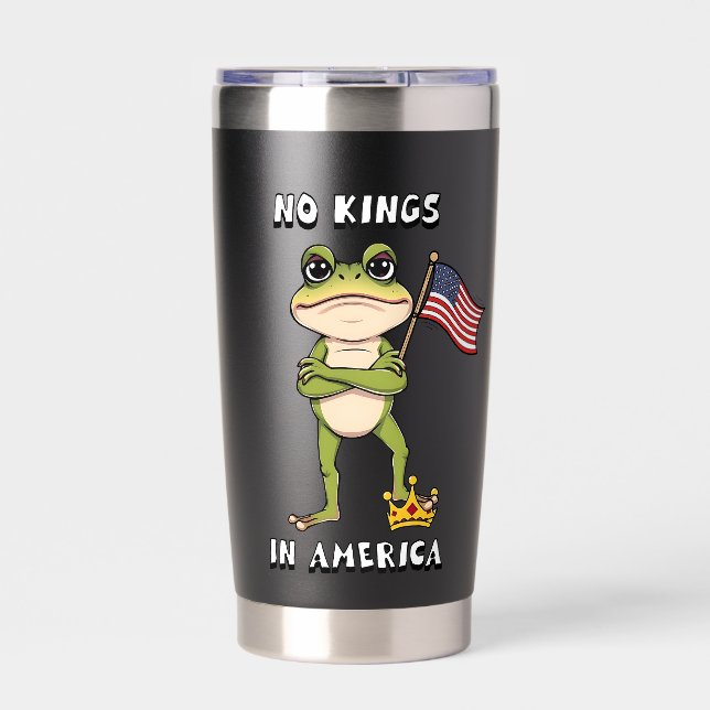 No Kings in America Anti-Trump Protest  Insulated Tumbler (Front)