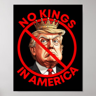 No Kings In America Anti Trump Protest  Poster