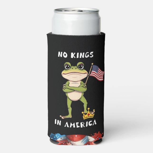 No Kings in America Anti-Trump Protest  Seltzer Can Cooler (Seltzer Back)