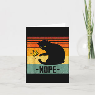 No Kings In America Black Cat Funny Cat Kicking Cr Card