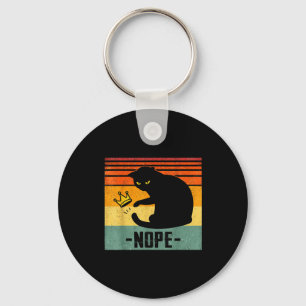 No Kings In America Black Cat Funny Cat Kicking Cr Key Ring