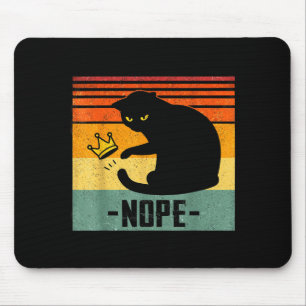 No Kings In America Black Cat Funny Cat Kicking Cr Mouse Mat