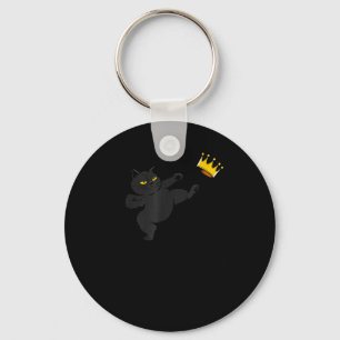 No Kings In America Black Cat Funny Litical Meme 4 Key Ring